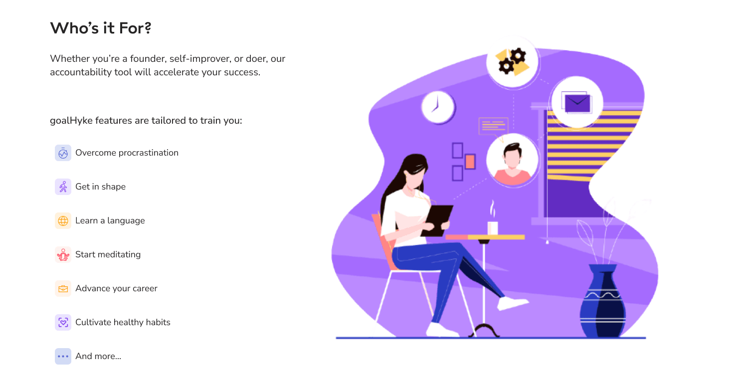 Who GoalHyke is for illustration
